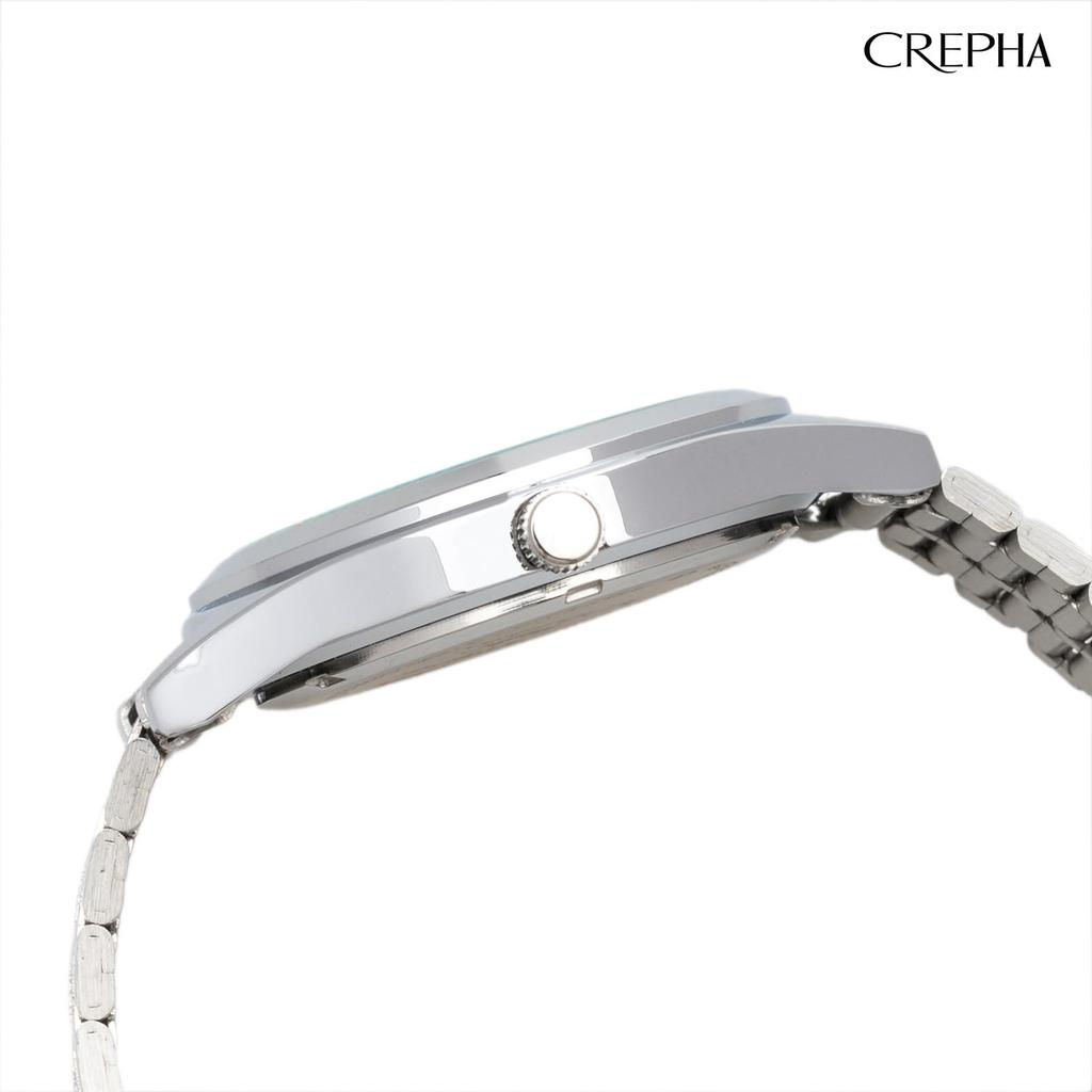 Klefer Serdica Analog Watch, White Dial, Metal Strap, Japanese Movement, SD-AM326-WTS, Men's, Silver