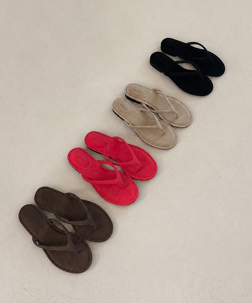 Slowlolli Lome Suede Flip Sandal_4 Colors