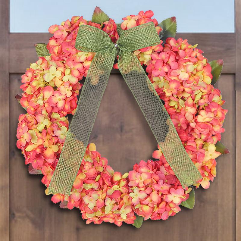 Thanksgiving Autumn Hydrangea Wreath - Pastoral Style Door & Wall Decor