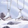 Lucktune Alloy Roller Skates Pendant Necklace for Women Ice Skating Shoes Crystal Zircon Choker Necklace Jewelry Winter Gift New