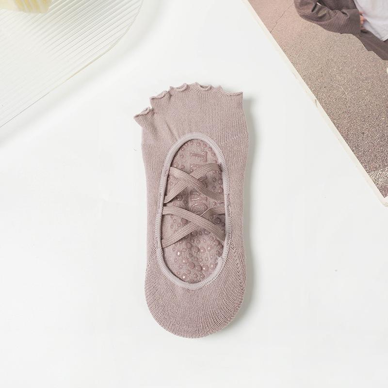 Women's Spring and Summer New Cross Strap Backless Toe Professional Yoga Sports Non Slip Five Finger Socks