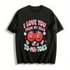 I Love You From My Head Tomatoes Graphic Casual Top Pure Cotton T-shirt