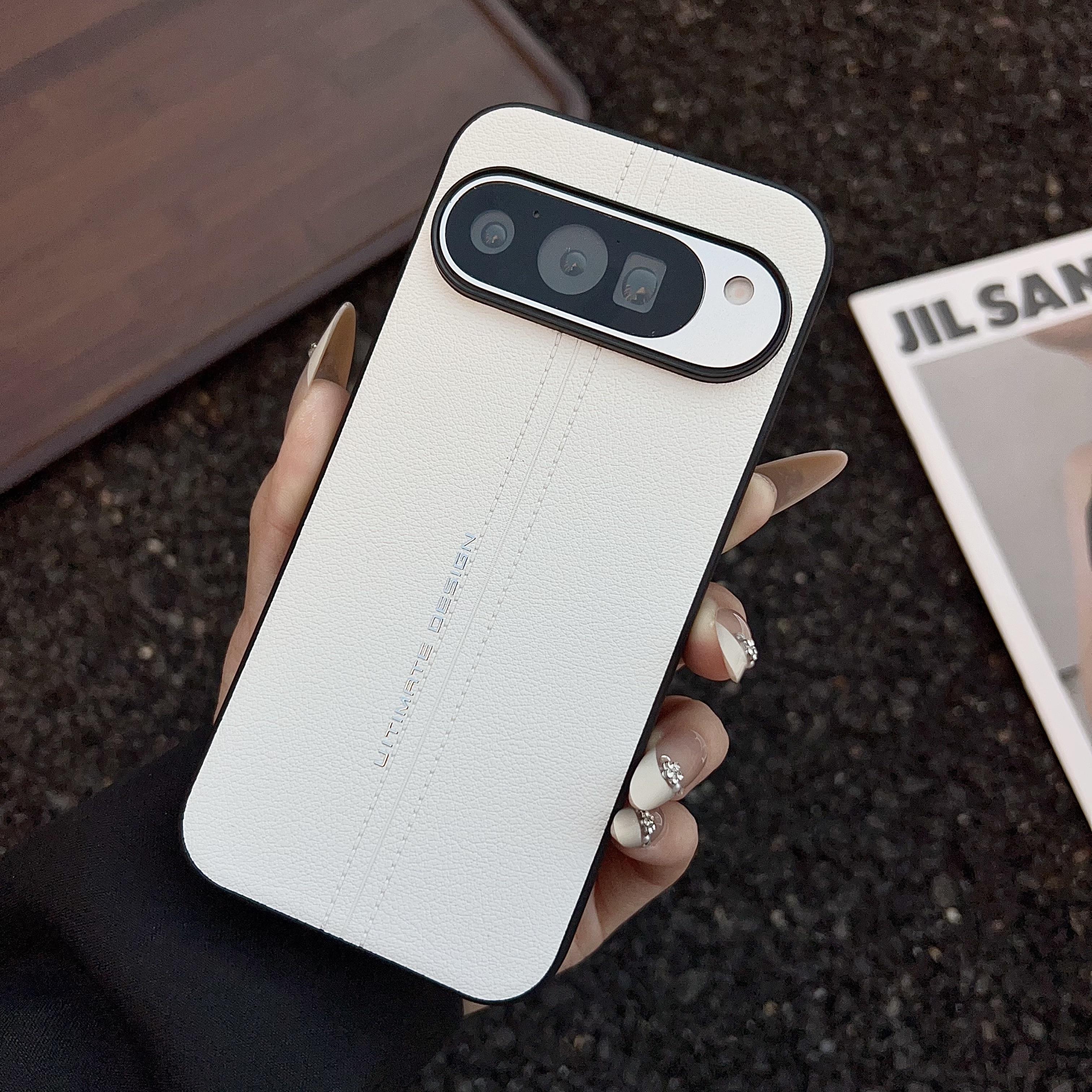 Premium Echte Leder Handyhülle Für Google Pixel 10 9 Pro XL 9A PU+TPU Leder Stoßfeste Schutz Rückseite Google Pixel 9