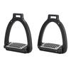 1 Pair Horse Stirrups Alloy Side Opening Safety Stirrup with Anti Slip Pads for Training Practice
