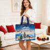 Christmas Gift Bags Large Reusable Tote Bag with Handles Non-Woven Christmas Grocery Shopping Bag for Holiday Xmas Party Supplies