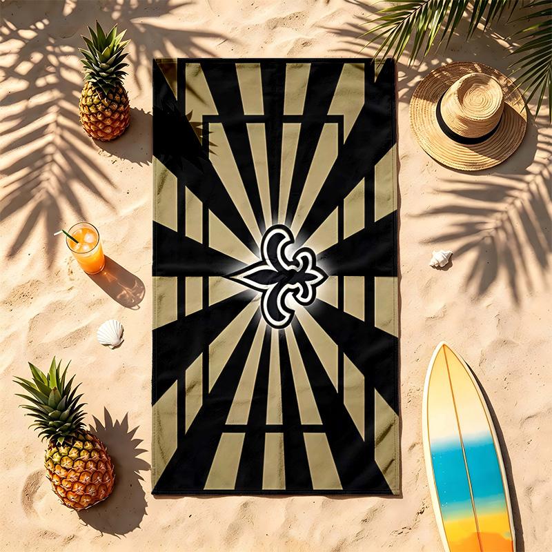 New Orleans Saints (19) Theme Beach Towel Sand Resistant Soft And Comfortable Suitable For The Pool Camping Yoga And Diving A Travel