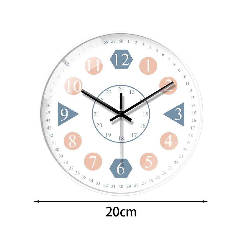 Wall Clock 8 inch Cartoon Collection Educational Tool Decorative Clocks for Walls for Bedroom Kitchen Bathroom Classroom Office