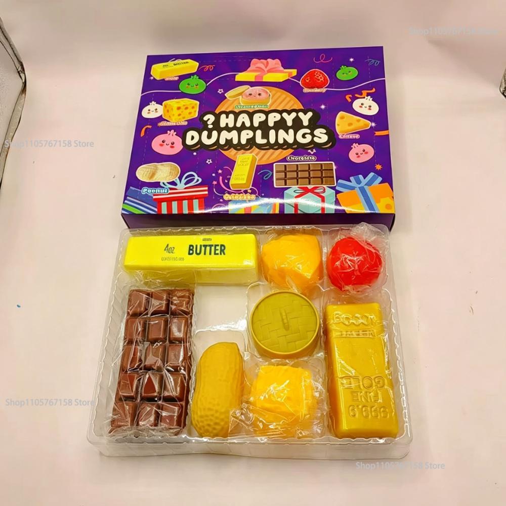 Squishy Fun Box Set, Langzaam Rijzend Moutsuiker Knijp Stressverlichter Fidget voor Thuis Kantoor Ontspanning Nieuwjaar Adventskalender Cadeau AS SHOWN