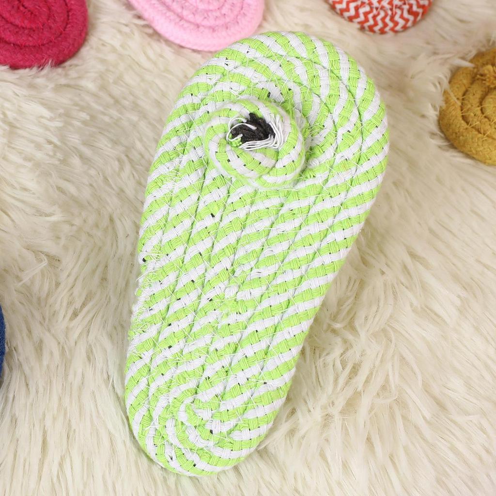 Pet Cotton Rope Slippers: Durable Bite-Resistant Toys for Dogs of All Sizes, Promoting Dental Health with Knot Design.