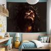 2D Christian Jesus Religious Tapestry Dark Art Portrait Wall Decor Cloth for Home & Bedroom