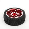 4PCS Aluminum Alloy 110 RC Car Tire Tyre Remote control Car Wheel Hub ReplacementRed