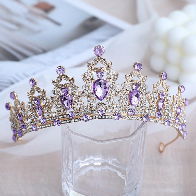 Bride's Crown Headband Wedding Korean Birthday Gift Adult Gift Crystal Crown Princess Dress Hair Accessory