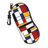 Piet Mondrian De Stijl Etui na okulary Mężczyźni Kobiety Pudełko zapobiegające upadkowi Pudełko do przechowywania okularów Prezent Etui na soczewki kontaktowe