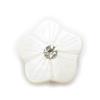 Obi Clasp, Flower, Shell, Kimono Accessory, Japanese Accessory, Rhinestone, Small, Natural Material, Flower, Yukata, Obi Clasp JS10064