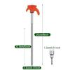 8Pcs Outdoor Tent Nails Campings Tent Peg with Hexagon Socket Ground Anchors Long Screw Thread Tent Canopies Stakes