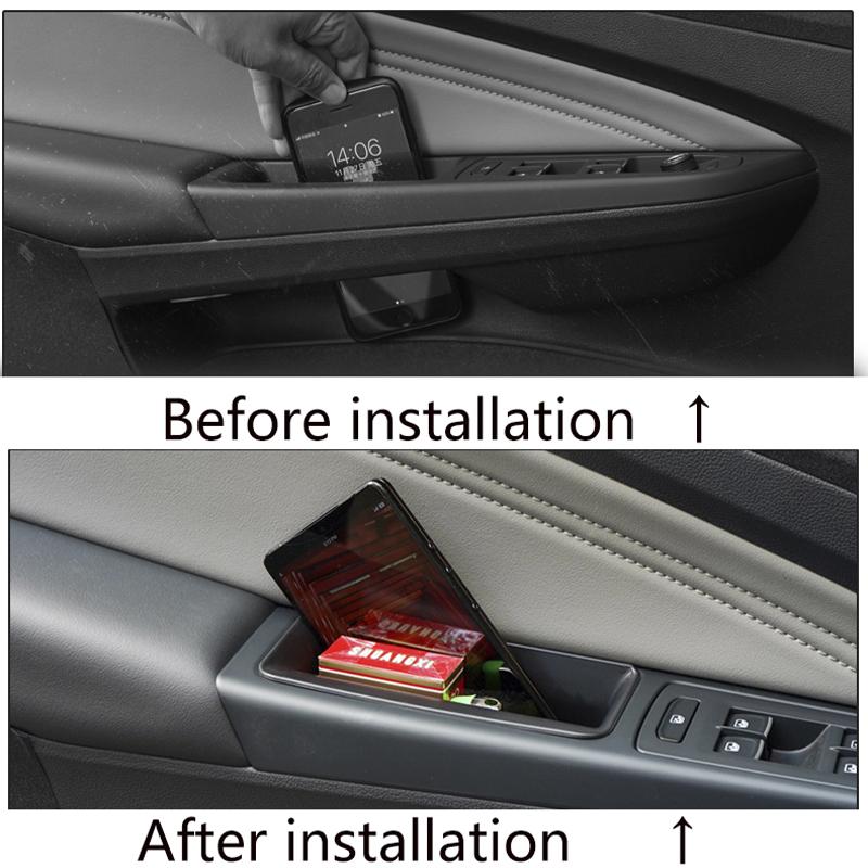 For Volkswagen VW Golf 8 Mk8 2019~2026 Car Door Armrest Storage Box Sundries Tidying Tray Multipurpose Organizer Bag Accessories