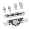Guitar Roller Saddle Bridge Lion Pattern Metal Electric Guitar Bridge Tailpiece for LP 6mm Silver