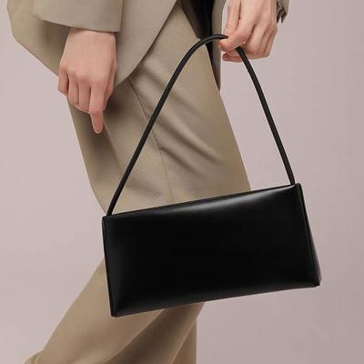 Vintage taška pod paži Dámská Štípaná hovězí kůže Francouzský styl Jednoduché tašky přes rameno a crossbody pro ženy