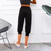 Women's Solid Color Loose Casual Yoga Seven-inch Wide-leg Pants