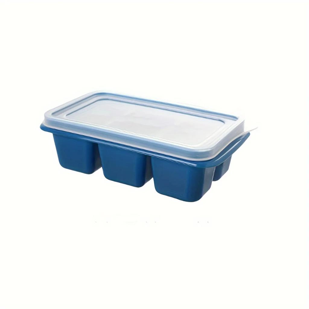 1pc-Ice Making Mold Household Silicone Ice Lattice with Lid Refrigerator Ice Making Box
