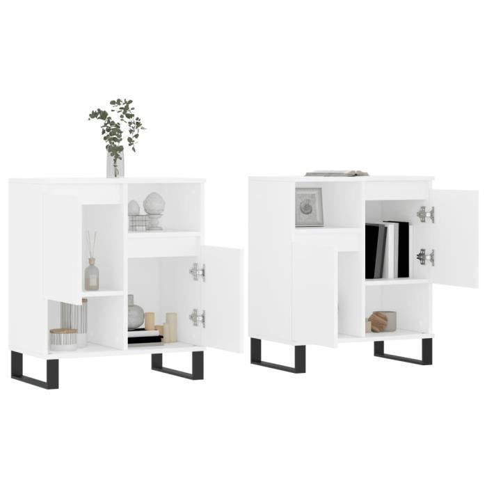 VidaXL Buffets 2 Pcs White Engineered Wood 3190133