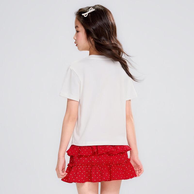 Girls' Sweet Cartoon Print Short Sleeve T-Shirt