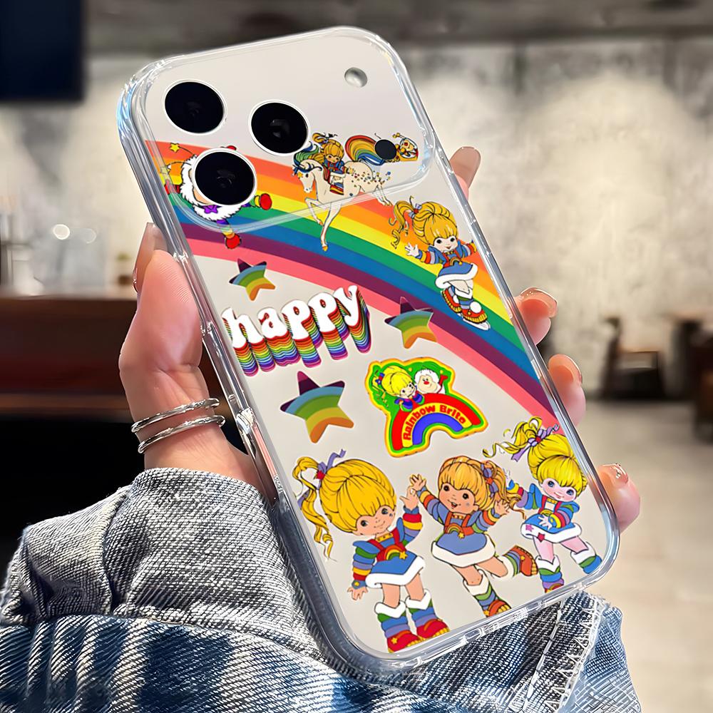Cute Rainbow B-BriteS Phone Case For IPhone 17 16 Pro Max 15 14 13 11 12 Mini Xs X Xr 7 8 Plus Se Transparent Cover