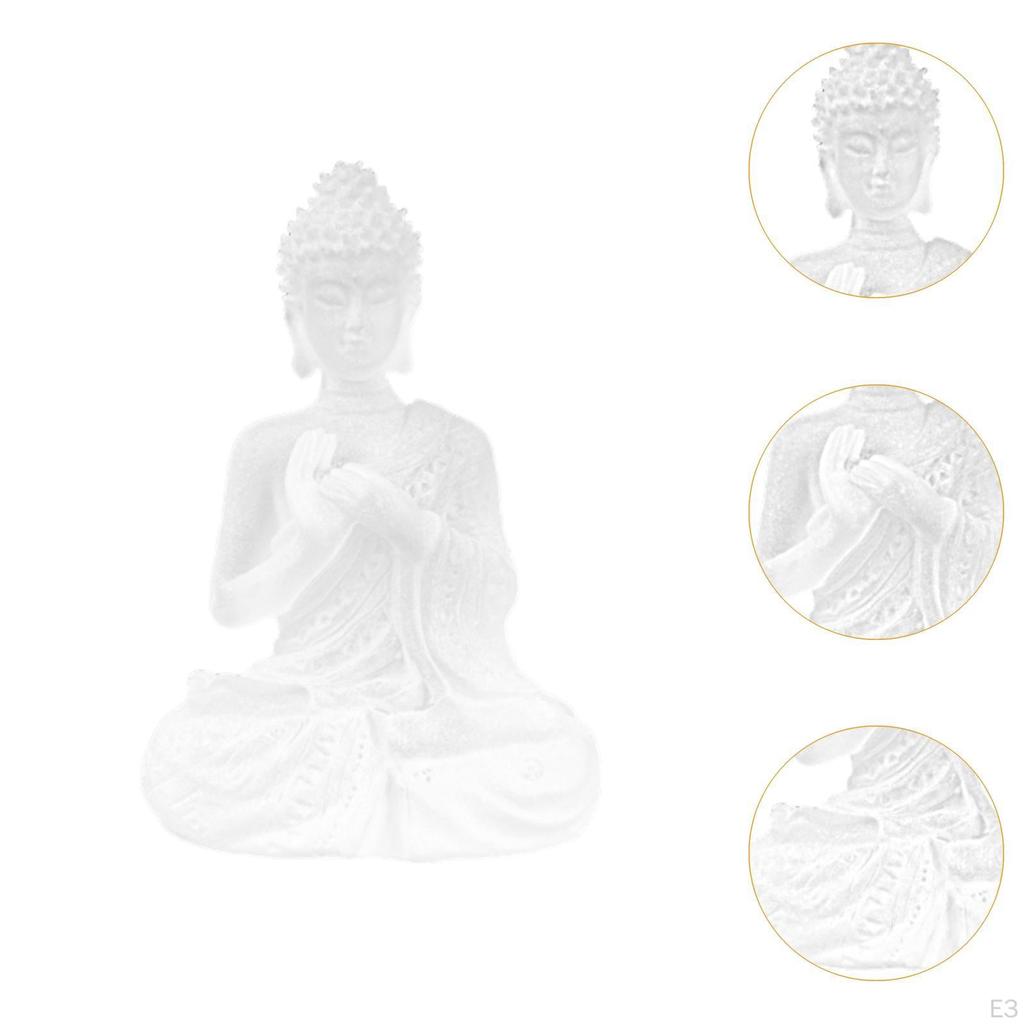 Buddha Figurine for Desk Display Collectible Sculpture Home Decor