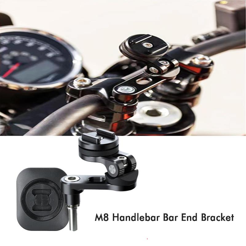 TPSFR Phone Holder for Motorcycle Steering damper Handlebar Riser Hole Aluminum Quick Lock Anti-vibration Phone Mount Commuting