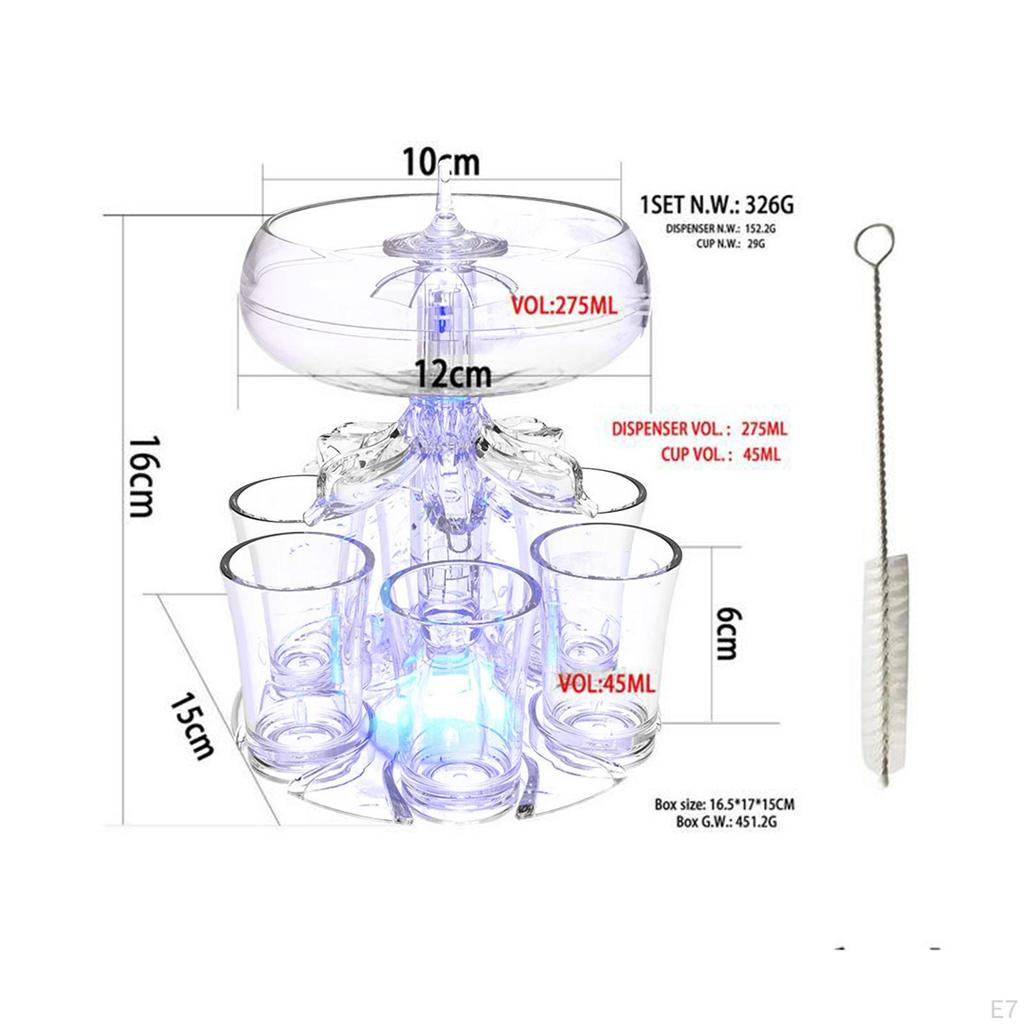 6 Dozator de sticlă Clear Mic și Set Reutilizabil Automat
