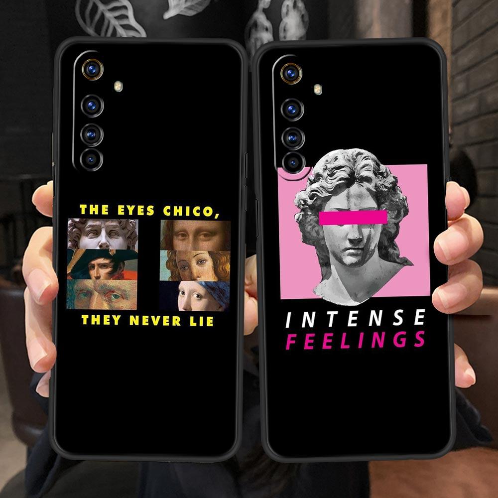 Cartoon Statue Abstract Art Case For Realme C67 C63 C55 C53 C35 C25 C21 GT 2 3 5 6 10 11 12 13 Pro Plus 5G Soft TPU Phone Cover