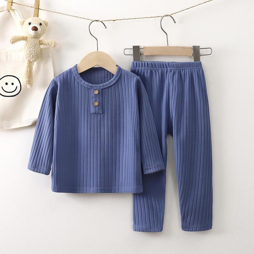 Children's Underwear Set, Korean Edition Spring New Clothes, Boys' De Rong Girls' Baby, Keng Tiao Home Clothes, Children's Clothing