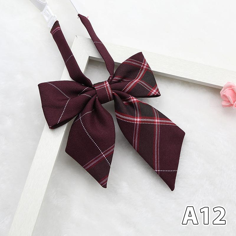 Personalized Flower Plaid Uniform Collar Flower Bow Tie Small Fresh Sailor Suit Bow KTB