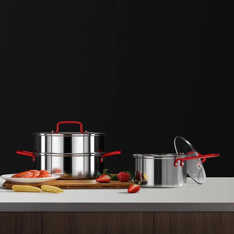 Hemandfield Stainless Steel 3-Piece Cookware Set