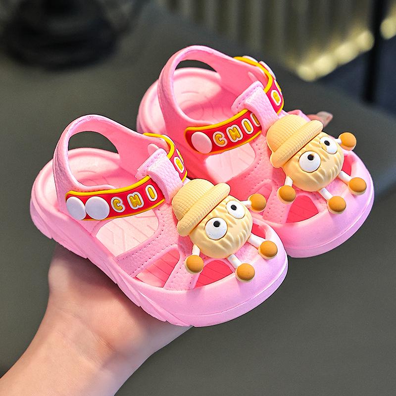 New Summer Korean Style Non-Slip Soft Sole Waterproof Sandals for Boys & Girls (Ages 2-3)