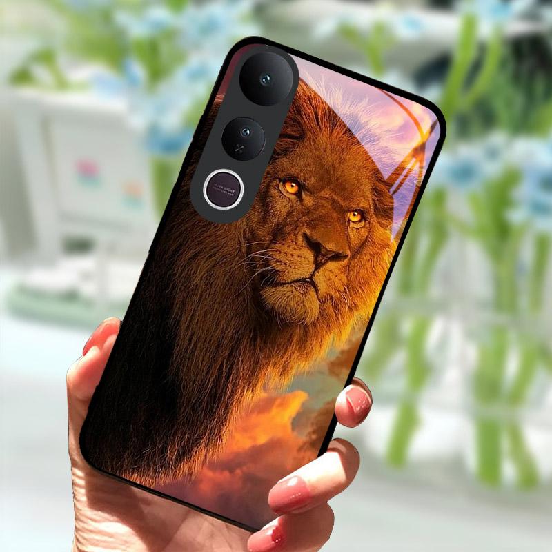 Phone Case For VIVO V50 Lite V50Lite 6.77" Tempered Glass Camera Protection Back Cover Luxury Full Coverage Shockproof Bumper