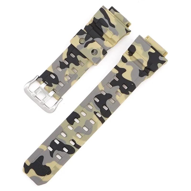 Resin Silicone Strap for Casio G-SHOCK RANGEMAN GW-9400 GW-9300 Men Camouflage Rubber Sport Waterproof Band Watch Accessories