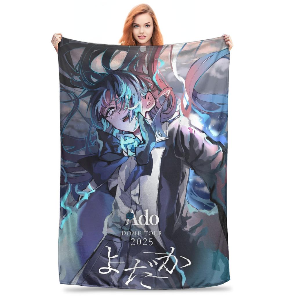 Ado WORLD TOUR 2025 Hibana Blankets Warm Soft Novelty Plush Throw Blanket For Child Outdoor Flannel Bedspread Bed Cover