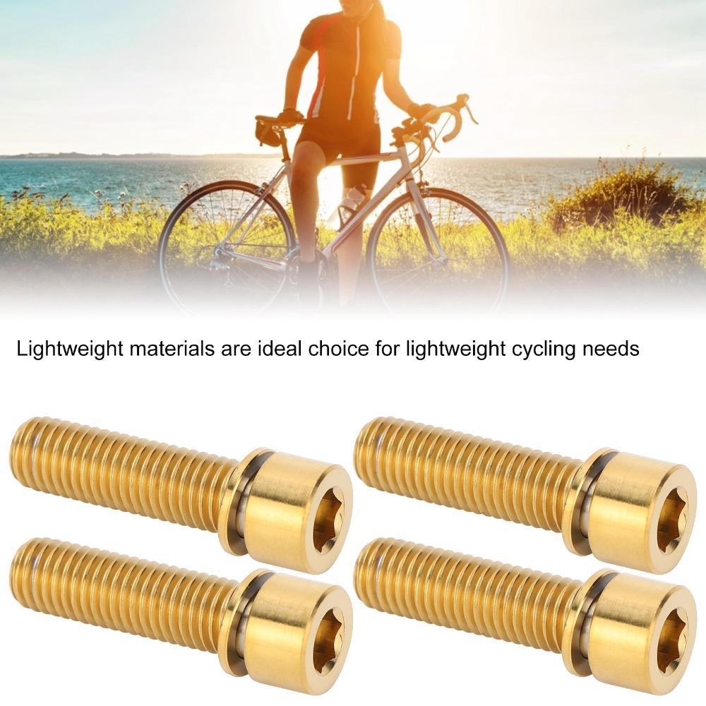 4Pcs Titanium Alloy Bicycle Stem Screws With Washers Stem Inner Hex Screws  Stem Assembly