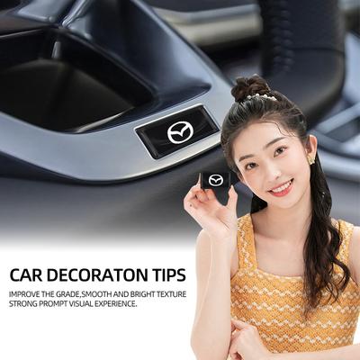 Carbon Fiber Steering Wheel Car Logo Emblem 3D Stickers For 3 6 CX5 2 CX3 CX9 MX5 RX8 Axela Demio MS CX5 2 Axela Demio Atenza MS GJI GH BK MP