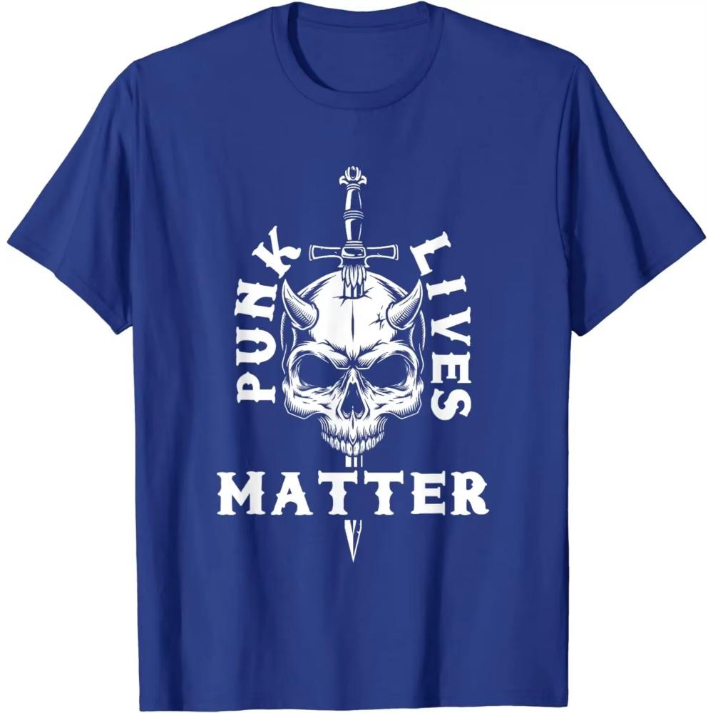 Punk Skull Skeleton Rock Music Aesthetic Subculture Rocker T-Shirt