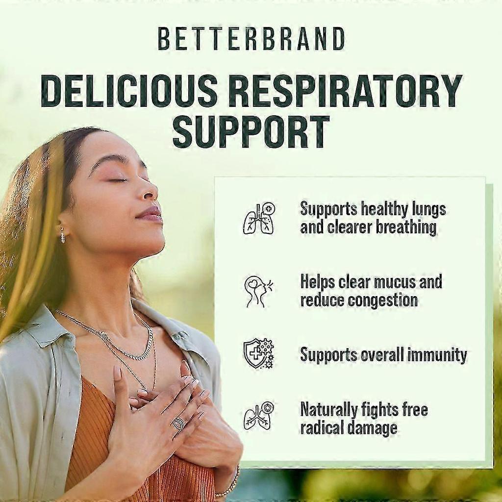BetterLungs Mullein Gummies Mullein Flavor Lung Health & Sinus Relief