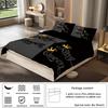 3-piece Couple Black Grey King Queen Pattern Printed Down Duvet Cover (1 piece set+2 pillowcases, no core) Couple Bedding Set