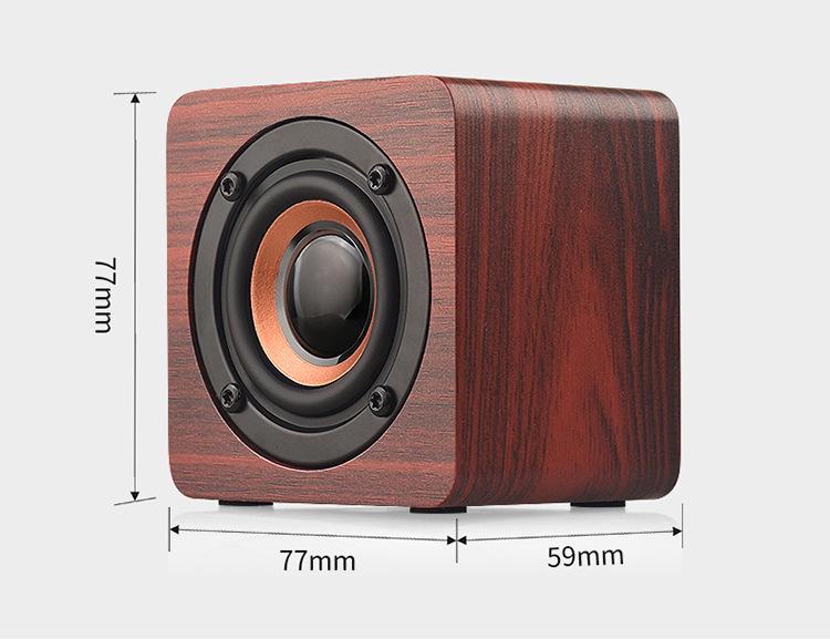 Q1 Portable Retro Wooden Bluetooth Speaker - Mini Subwoofer & Creative Gift