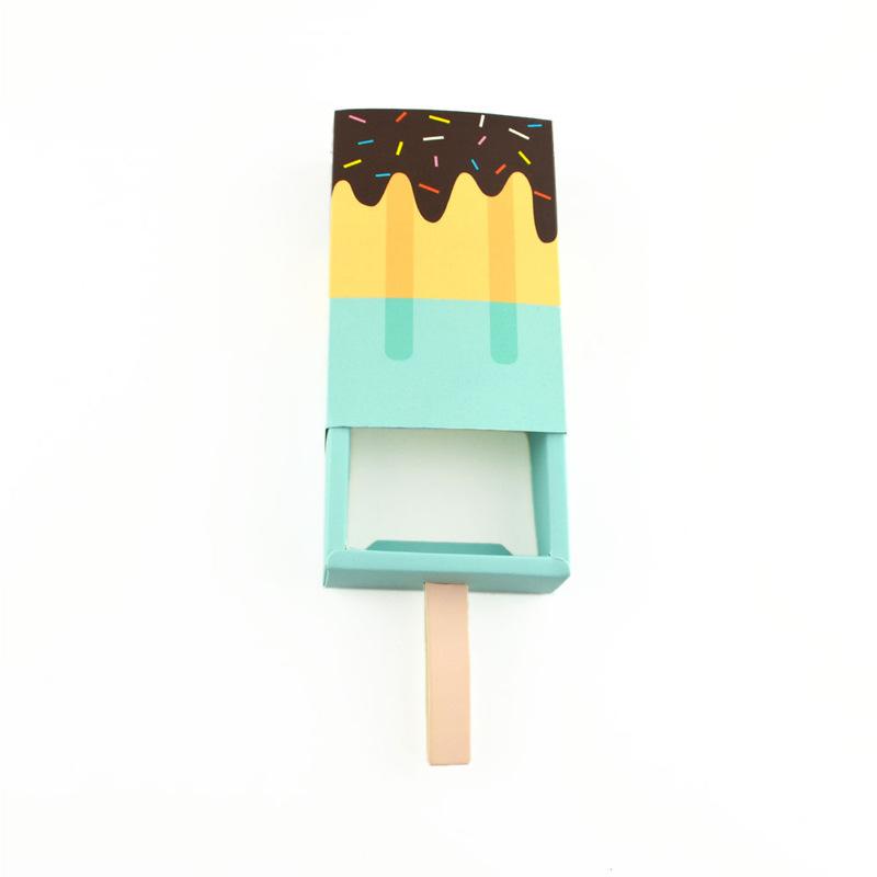 

5 шт./10 шт. Коробки для конфет в форме мороженого с выдвижным лотком из крафт-бумаги, коробка для попкорна, подарочная коробка для вечеринки в честь рождения ребенка, украшение на день рождения 5pcs&6.7x10.2x2.7cm синий