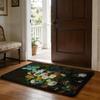 Advanced Flower Oil Painting Floor Mat Soft Flannel Absorbent Mat Non-Slip Rug Home Bedroom Bathroom