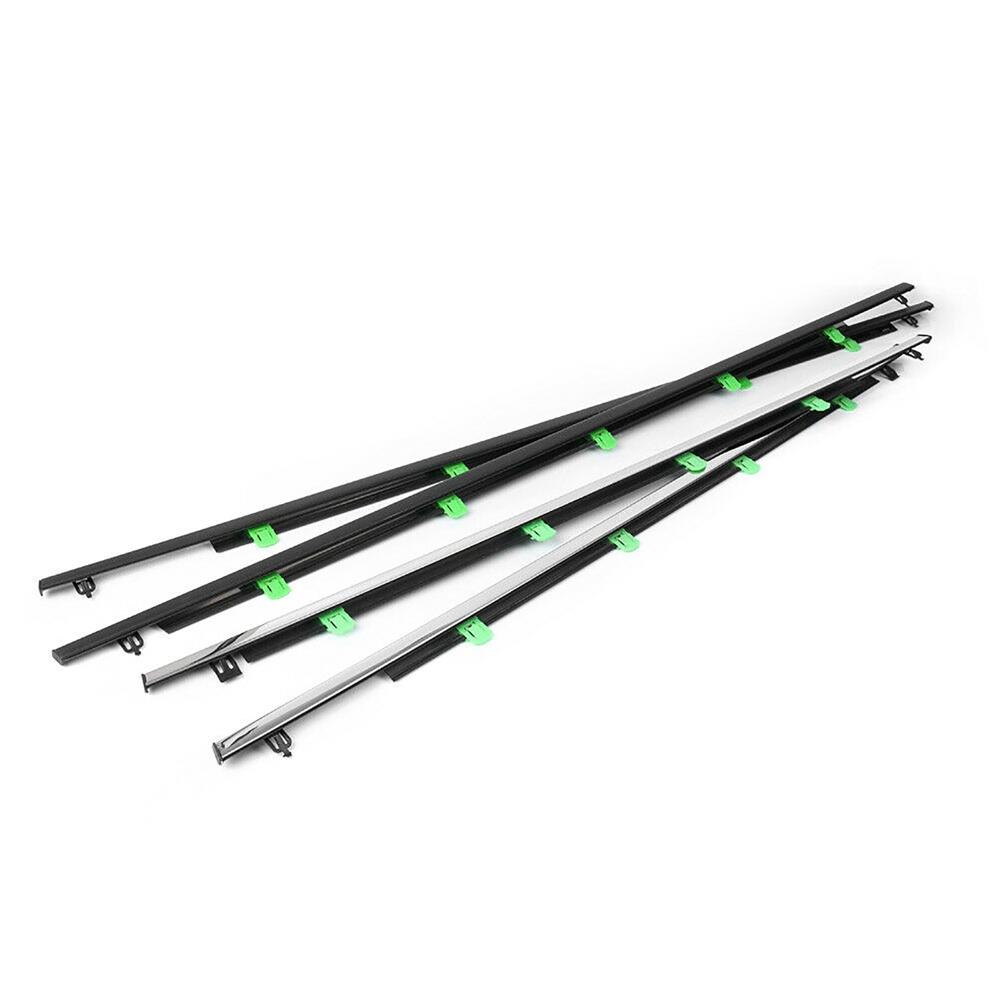 Car Window Weatherstrips For Honda CRV CR-V 2007-2011 Rubber Chrome Door Moulding Trim Belt Outer Window Glass Sealing Belts