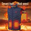 Men's Four-Zone Graphene Heated Vest with Stand-up Collar and USB Smart Temperature Control