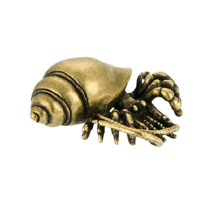 

Brass Sea Animal Sculpture Miniature Animal Figurine Antique Metal Ornament Lucky Fengshui Statue Desktop Decors Gift 1