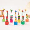 Wooden Dancing Giraffe Toy Elastic Rope Giraffe Puppet Toy Toddlers Boys Girls Educational Press And Swing Animal Toy